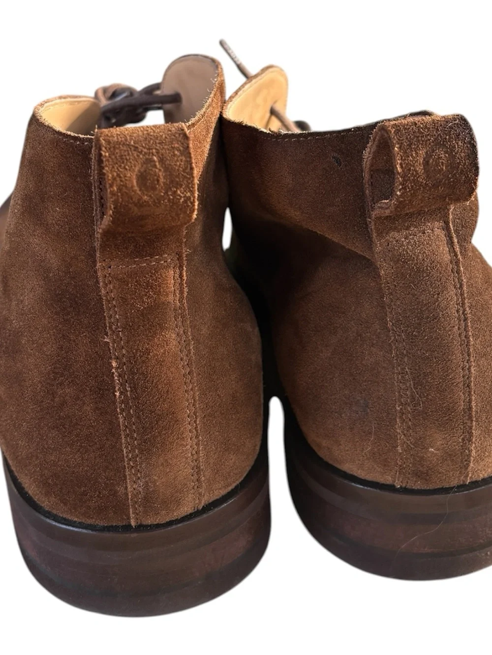 KOIO Lucca Hazelnut Suede Lace Up Chukka Boots Size 47 / US 13/14 Made in Italy